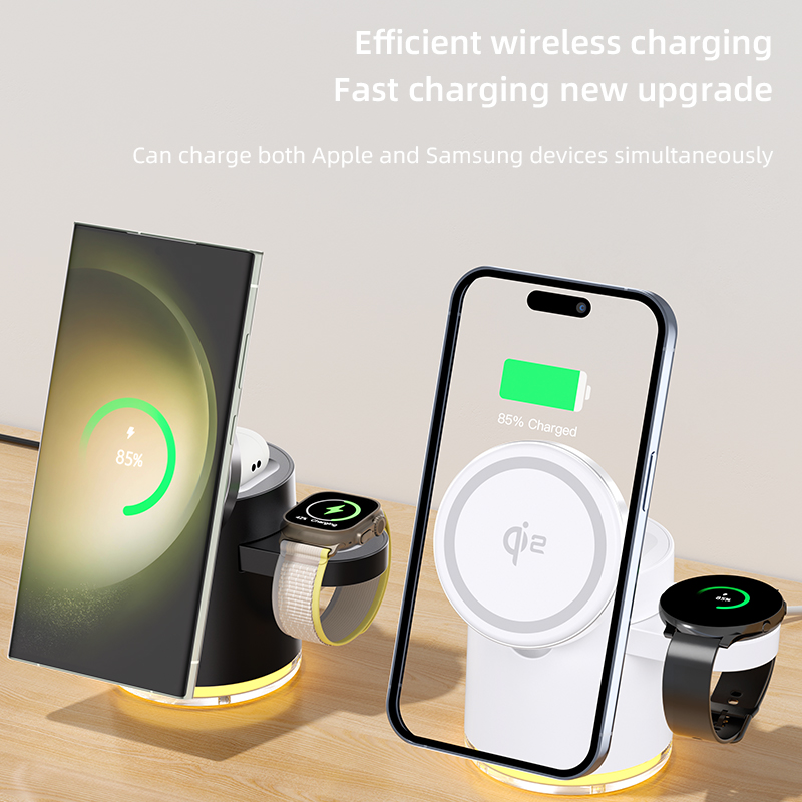 Alternative view of 3-in-1 Wireless Charger Fast Charging Dock Stand
