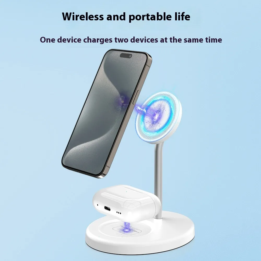 Alternative view of Magnetic 2 in 1 Wireless Charging Stand