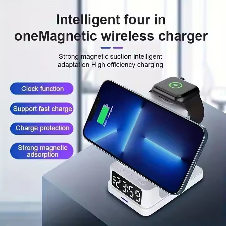 Alternative view of Magnetic 3-in-1 Fast Wireless Charging Station Dock
