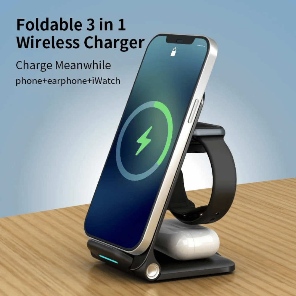 Alternative view of Magnetic 3-in-1 Wireless Charger Stand