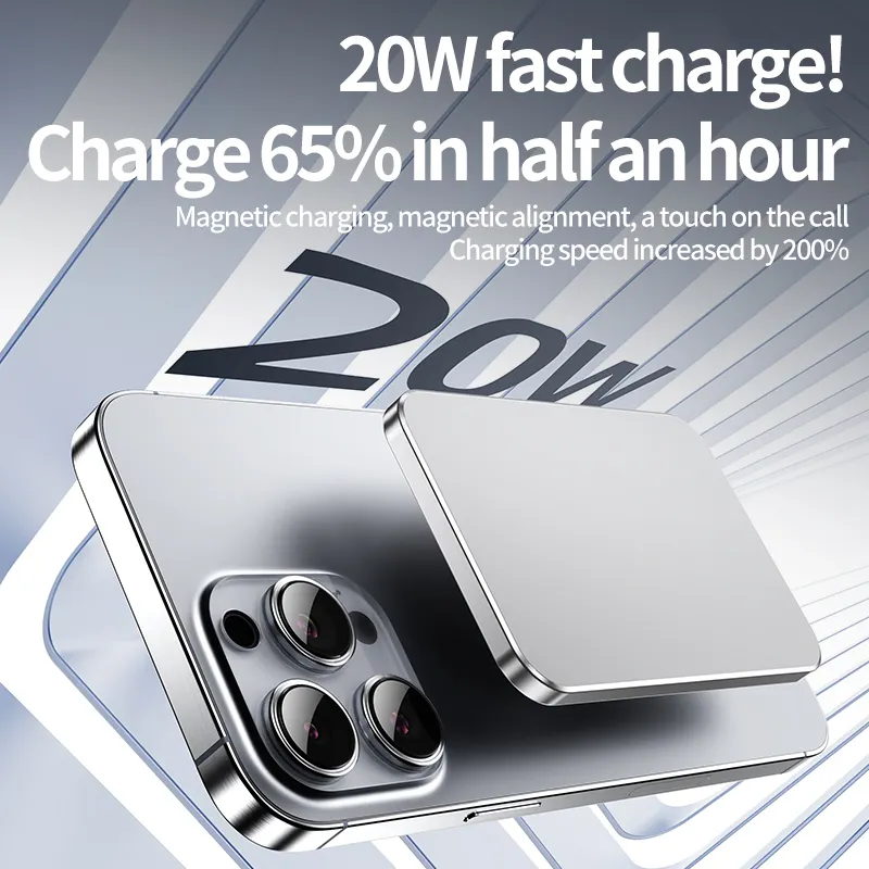 Alternative view of Mini Magnetic Wireless Power Bank 5000mAh with 15W Fast Charging