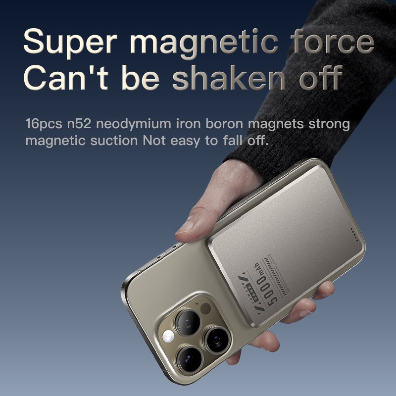 Alternative view of Slim Magnetic Wireless Power Bank